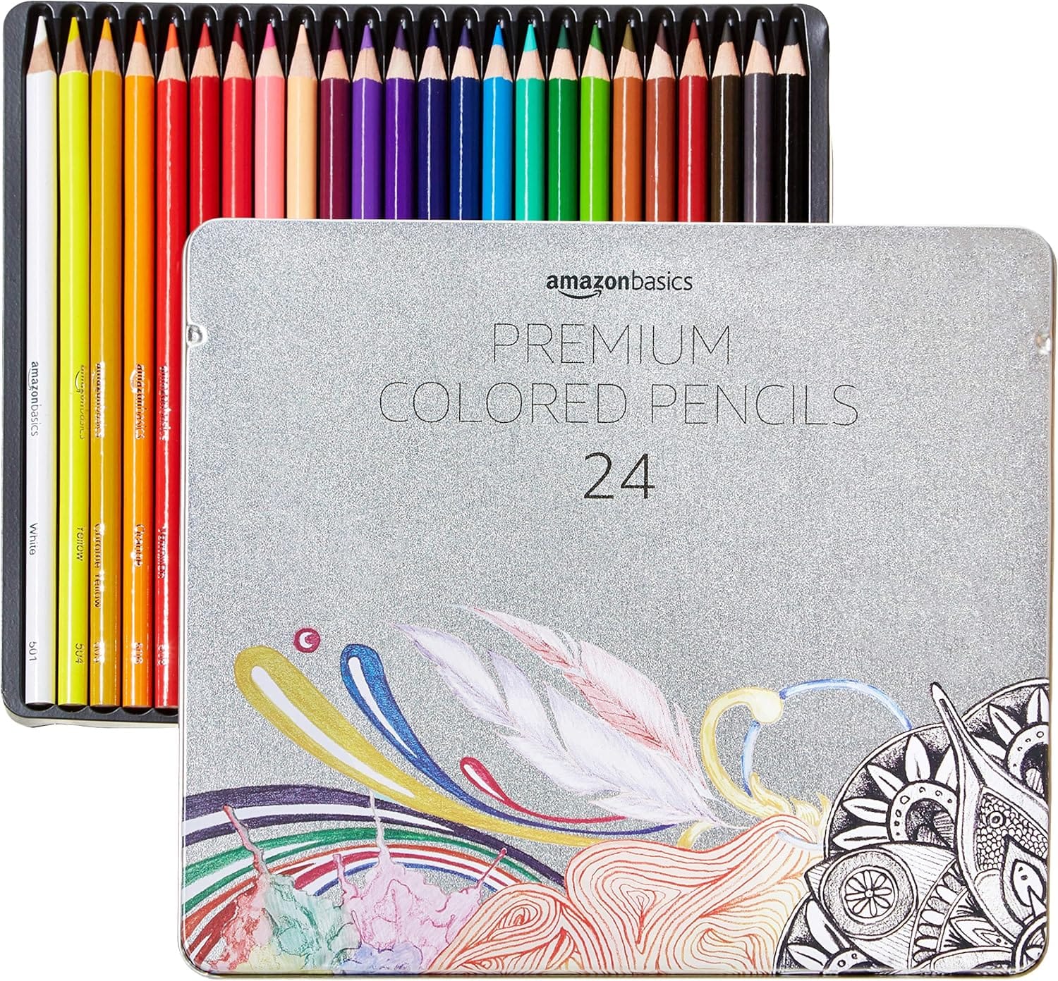 Pensil warna 24 count dengan soft core dan warna cerah